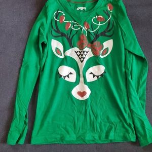 Girls Reindeer Shirt